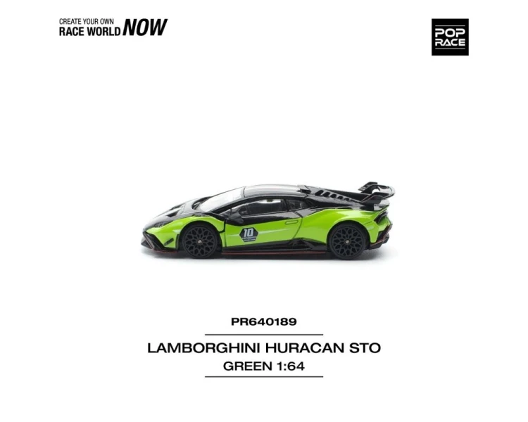 Pop Race Lamborghini Huracan STO LP640-2 10 Anniversario Green Black PR640189