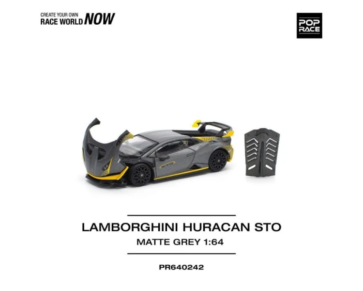 Pop Race Lamborghini Huracan STO Matte Grey PR640242