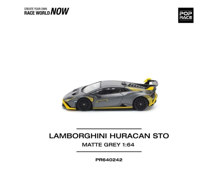 Pop Race Lamborghini Huracan STO Matte Grey PR640242
