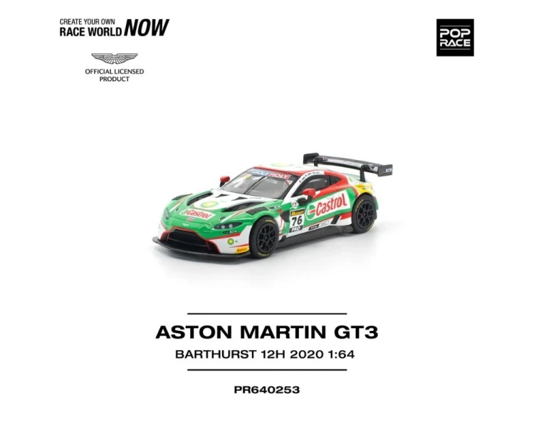 Pop Race Aston Martin Vantage GT3 Bathurst 12h White Red Green PR640253