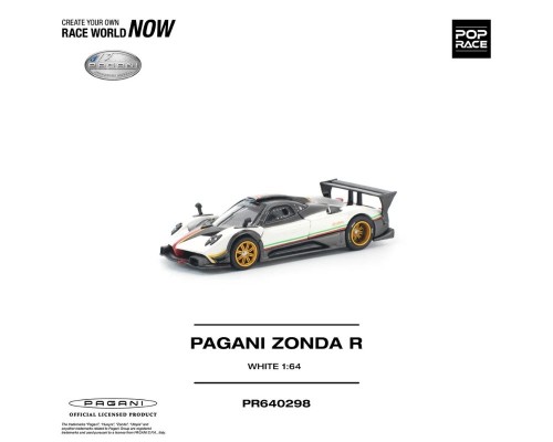 Pop Race Pagani Zonda R White PR640298