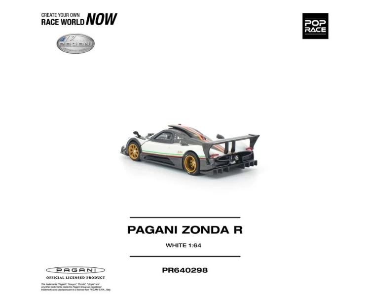 Pop Race Pagani Zonda R White PR640298