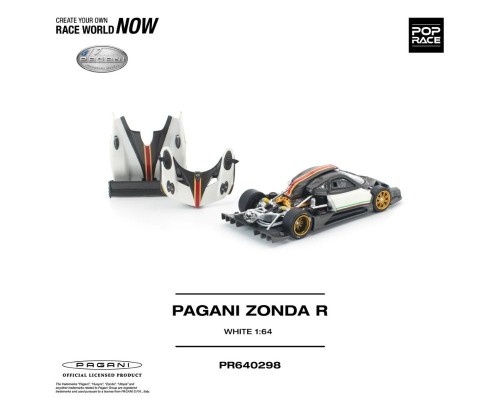Pop Race Pagani Zonda R White PR640298