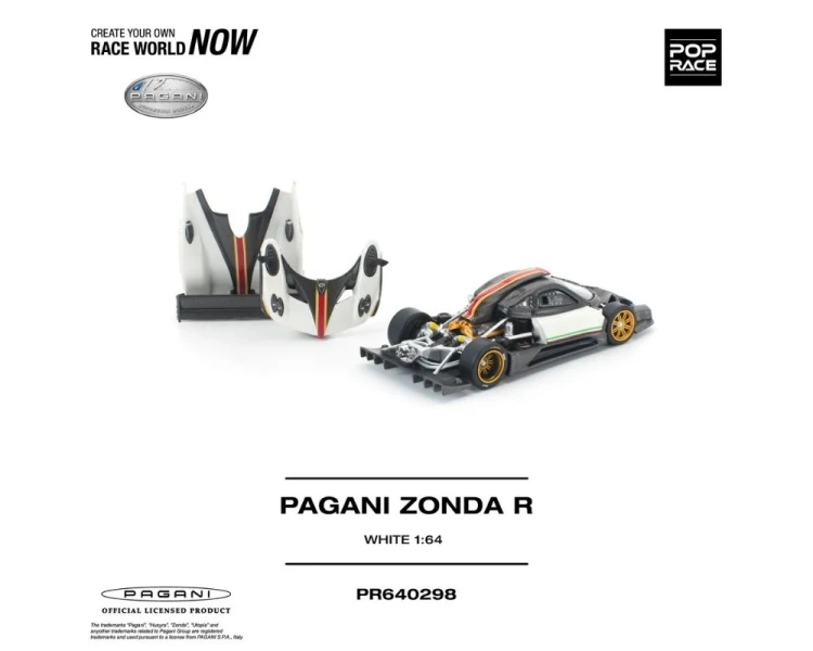 Pop Race Pagani Zonda R White PR640298