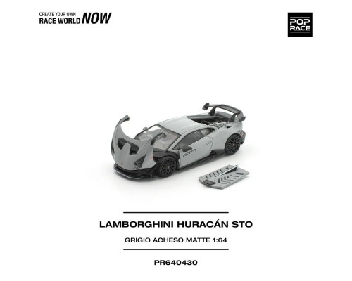 Pop Race Lamborghini Huracan STO Grigio Acheso Matte PR640430