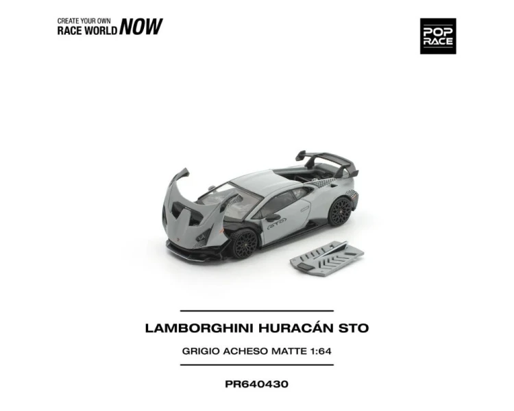 Pop Race Lamborghini Huracan STO Grigio Acheso Matte PR640430