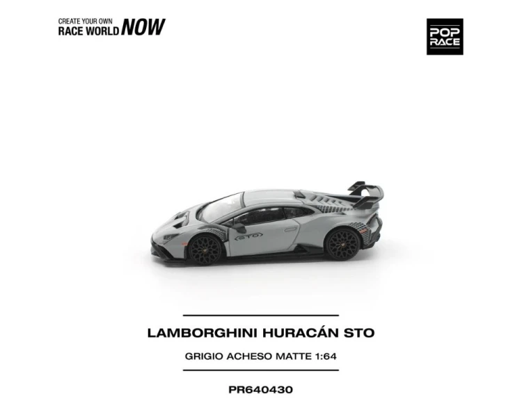 Pop Race Lamborghini Huracan STO Grigio Acheso Matte PR640430