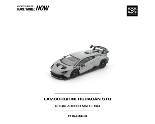 Pop Race Lamborghini Huracan STO Grigio Acheso Matte PR640430