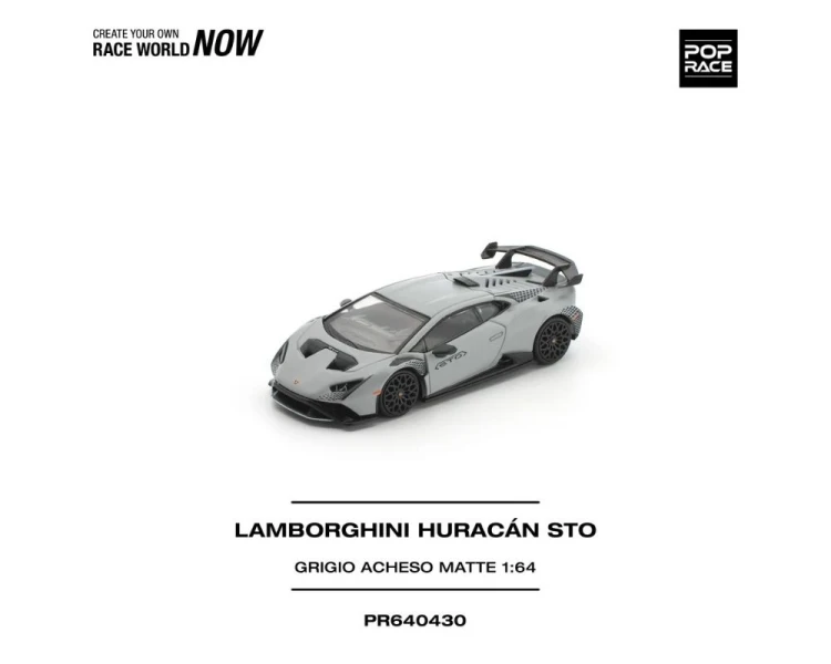 Pop Race Lamborghini Huracan STO Grigio Acheso Matte PR640430
