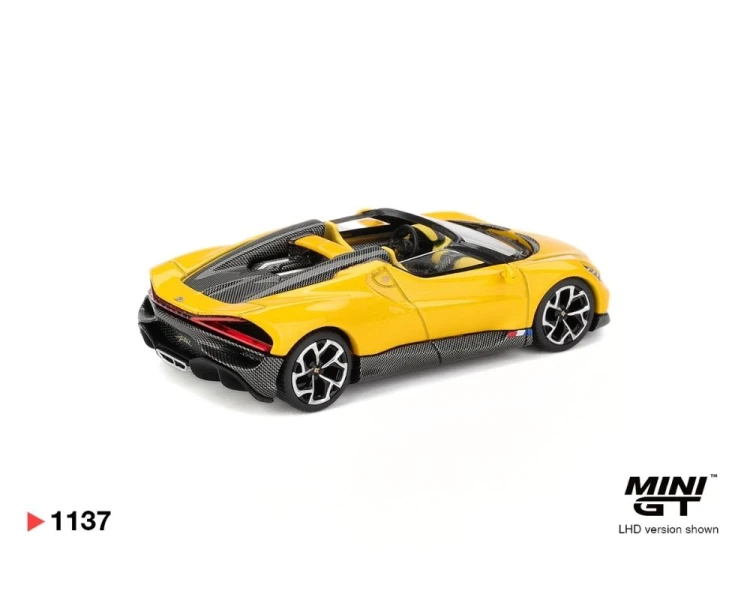Mini GT #1137 Bugatti W16 Mistral Yellow MGT01137