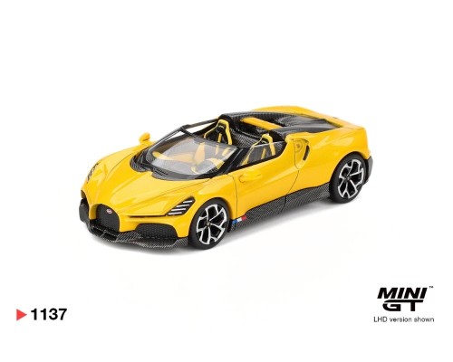 Mini GT #1137 Bugatti W16 Mistral Yellow MGT01137