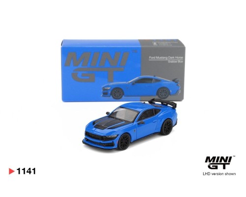 Mini GT #1141 Ford Mustang Dark Horse Grabber Blue MGT01141