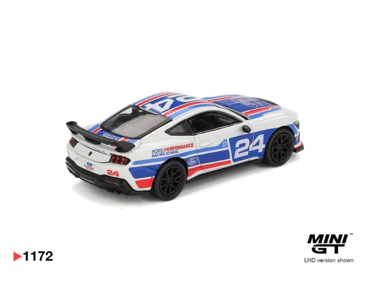 Mini GT #1172 Ford Mustang Dark Horse #24 Ford Performance Racing School MGT01172