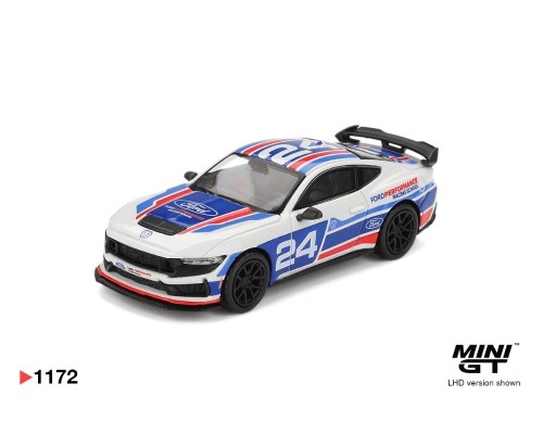 Mini GT #1172 Ford Mustang Dark Horse #24 Ford Performance Racing School MGT01172
