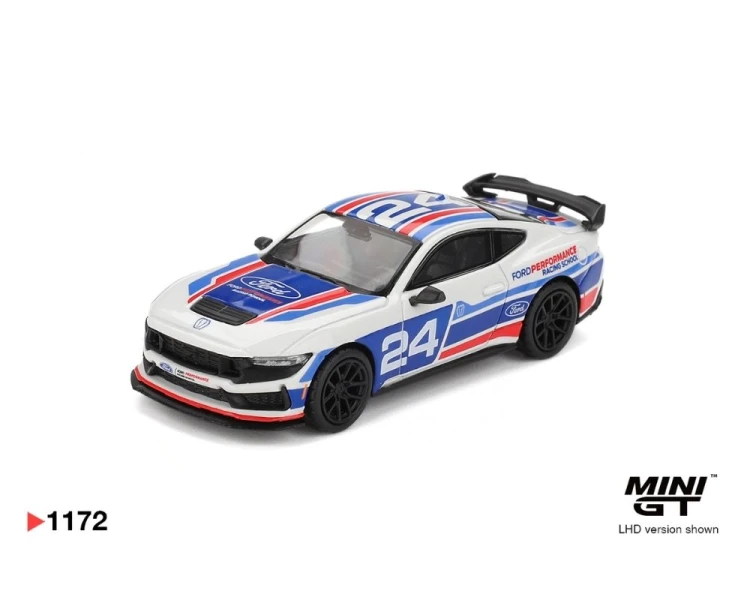 Mini GT #1172 Ford Mustang Dark Horse #24 Ford Performance Racing School MGT01172